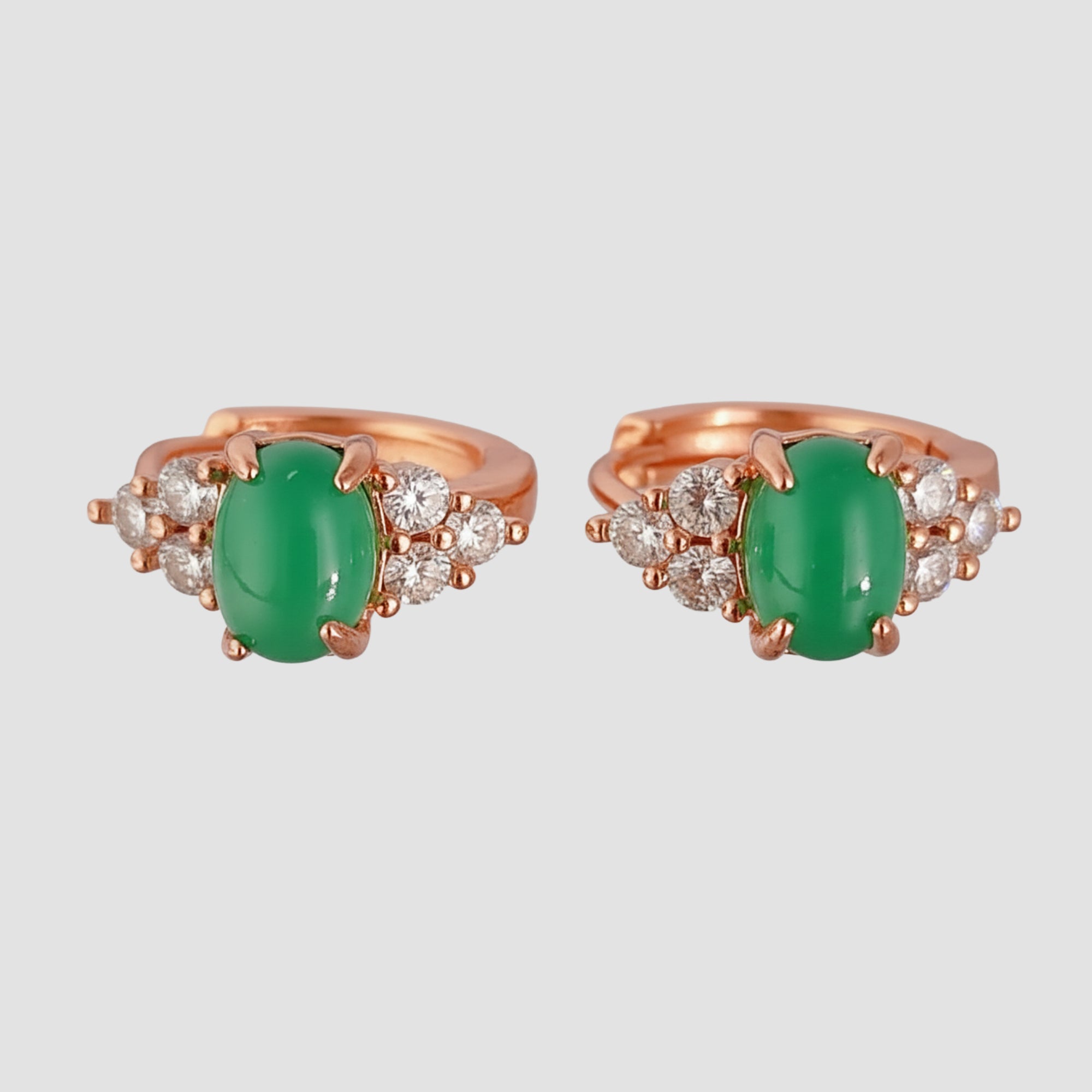 Green Crystal AD Earrings