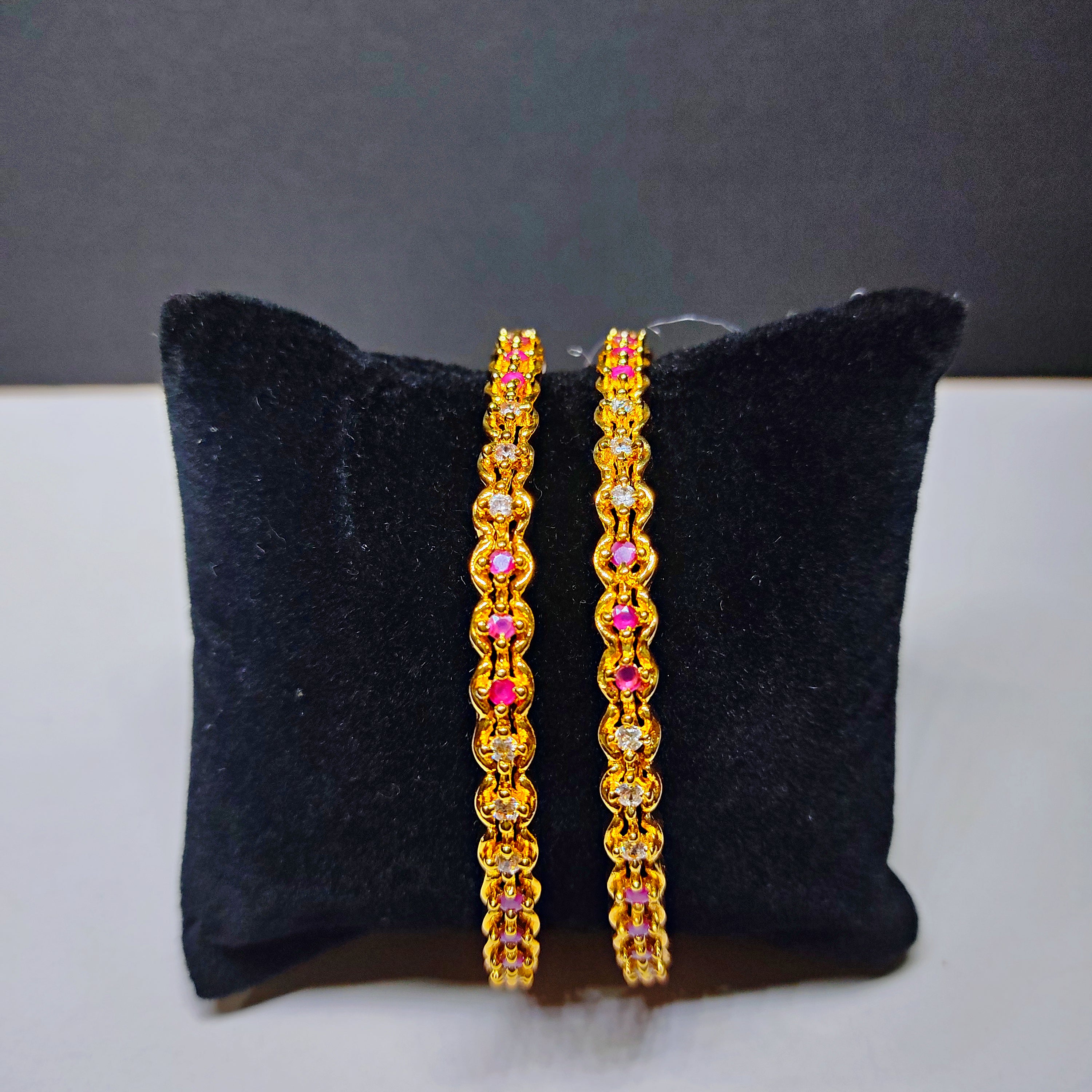 AD Flower Collection Gold Bangles