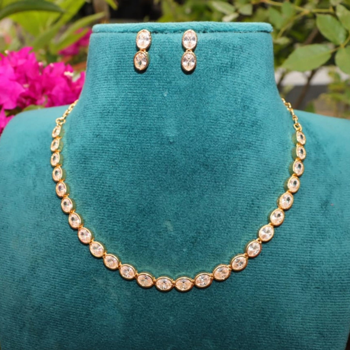 AD Necklace with Earrings W/R