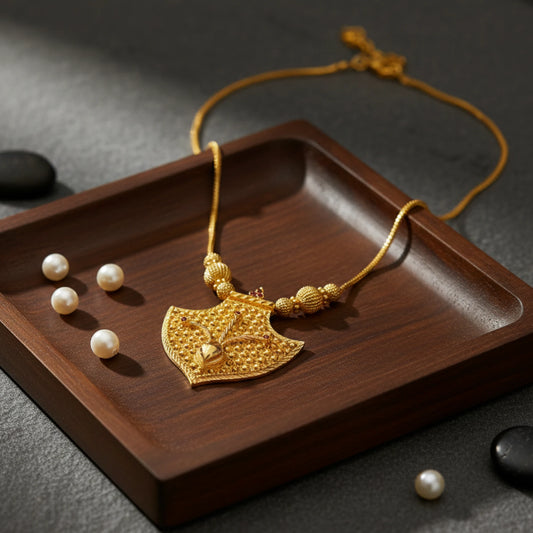 Gold Plated Traditional Temple necklace with pendant