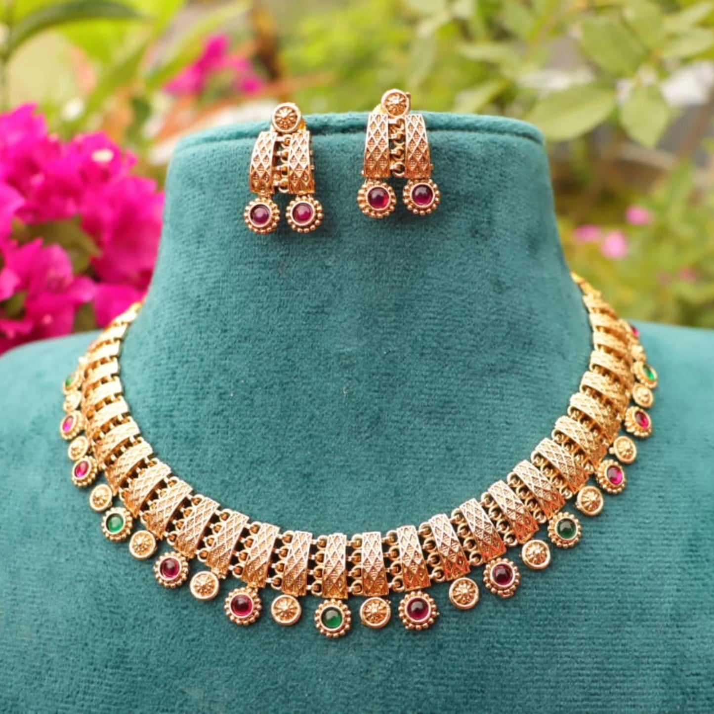 Rajvika Temple Elegance Necklace Set