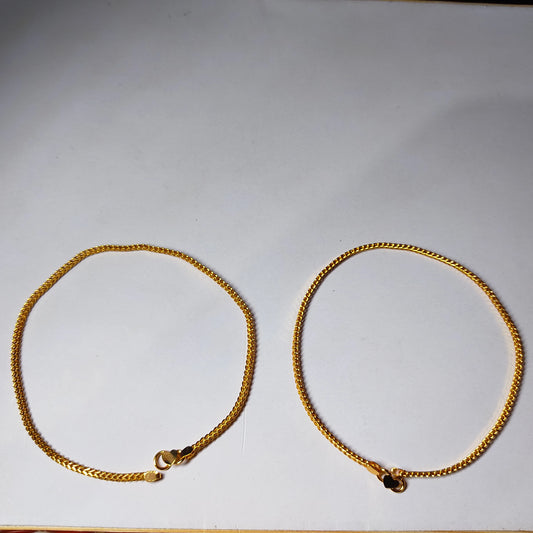 Classic Golden Anklet Pair