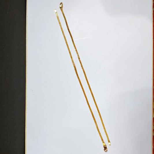 Classic Golden Anklet Pair