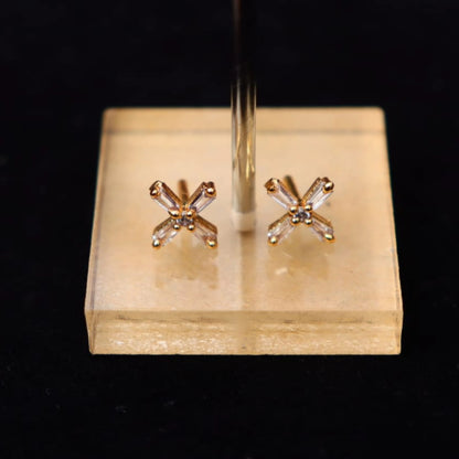 Crystal X Stud Earrings