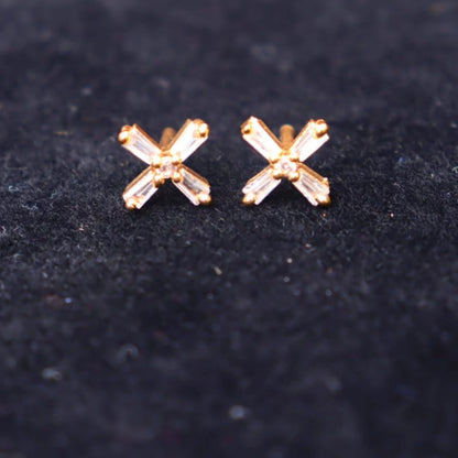 Crystal X Stud Earrings