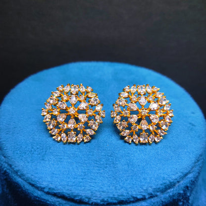 Regal Radiance Cluster Stud Earrings