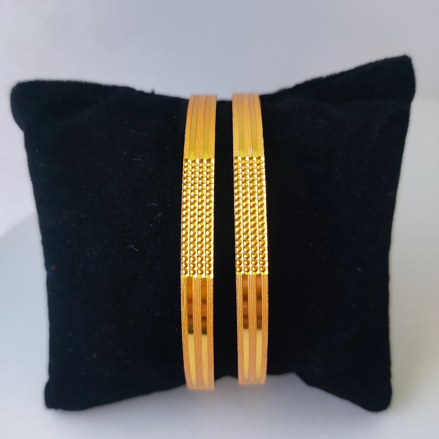 Golden Linear Bead Bangles