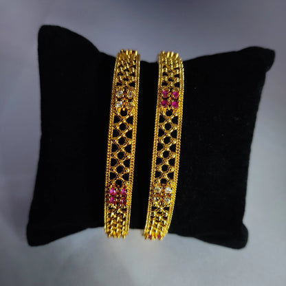 Royal Mesh Ruby Red Bangles