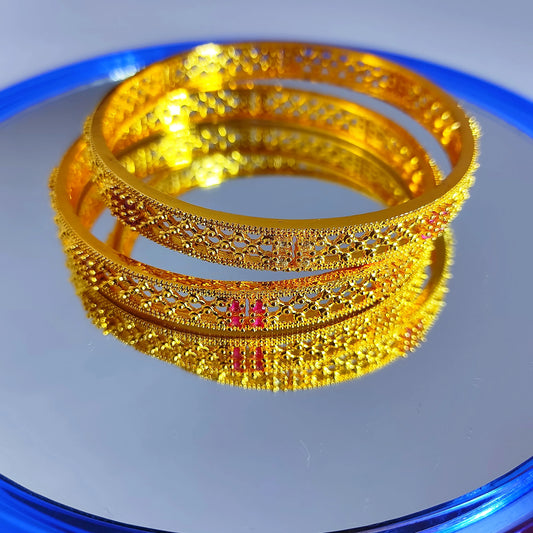 Royal Mesh Ruby Red Bangles