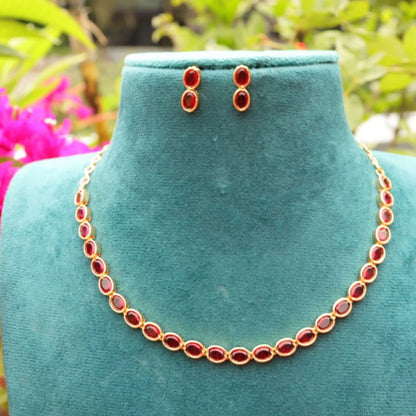 AD Necklace with Earrings W/R