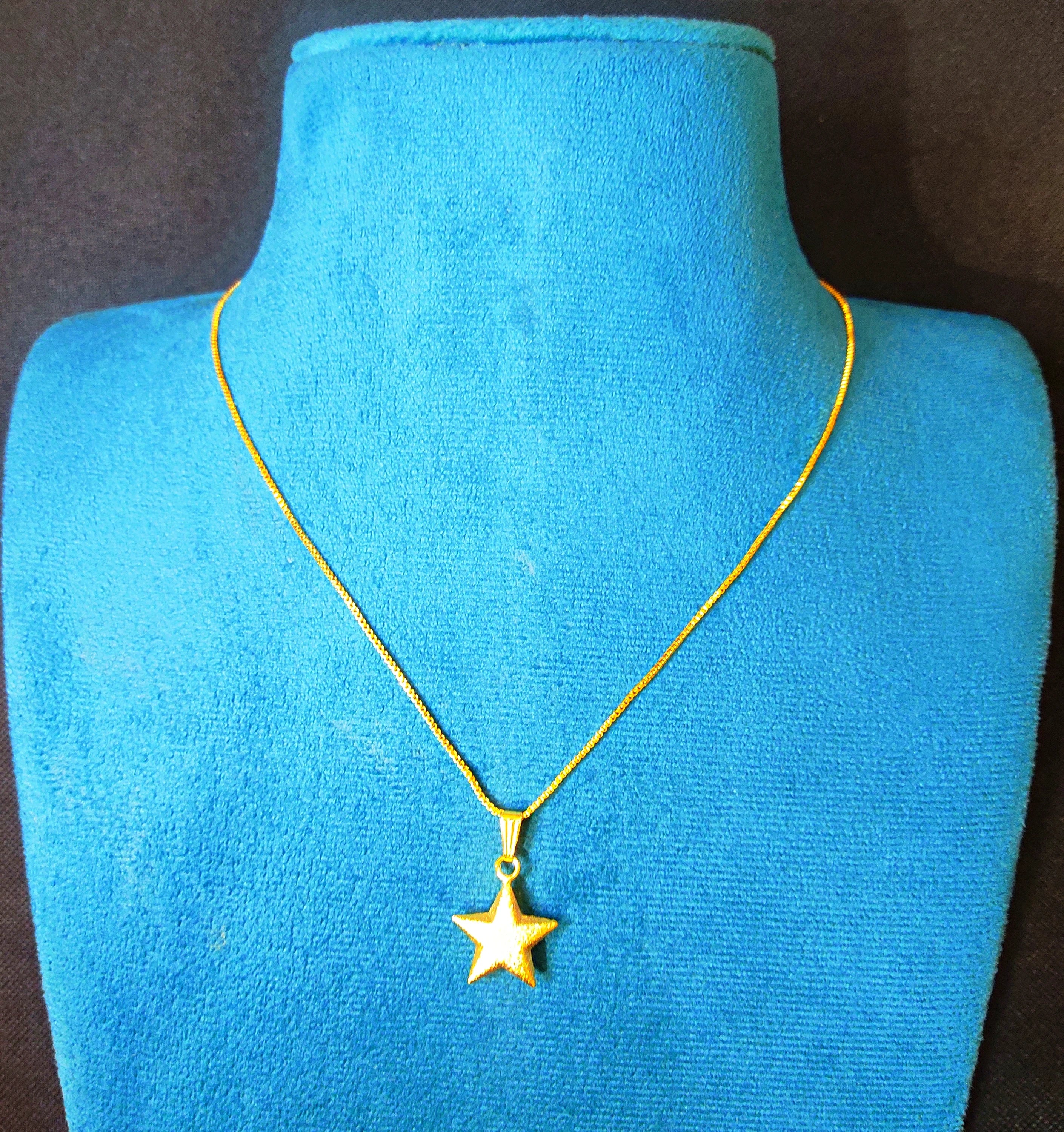 Star Pendant with Gold Plated Chain