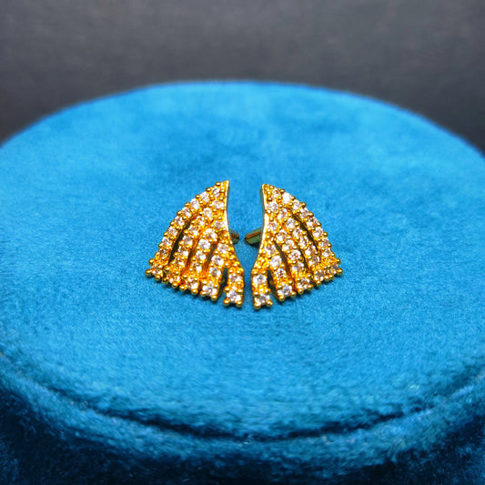 Radiant Wave Stud Earrings