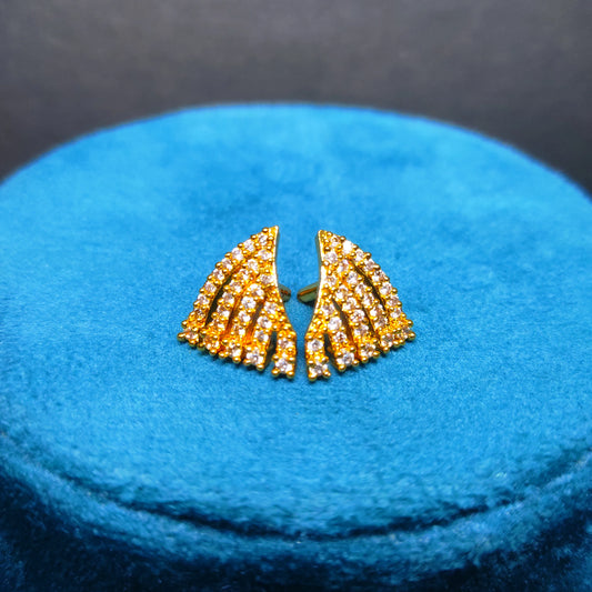 Radiant Wave Stud Earrings